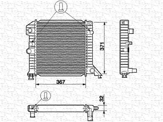MAGNETI MARELLI Radiators, Motora dzesēšanas sistēma 350213662000